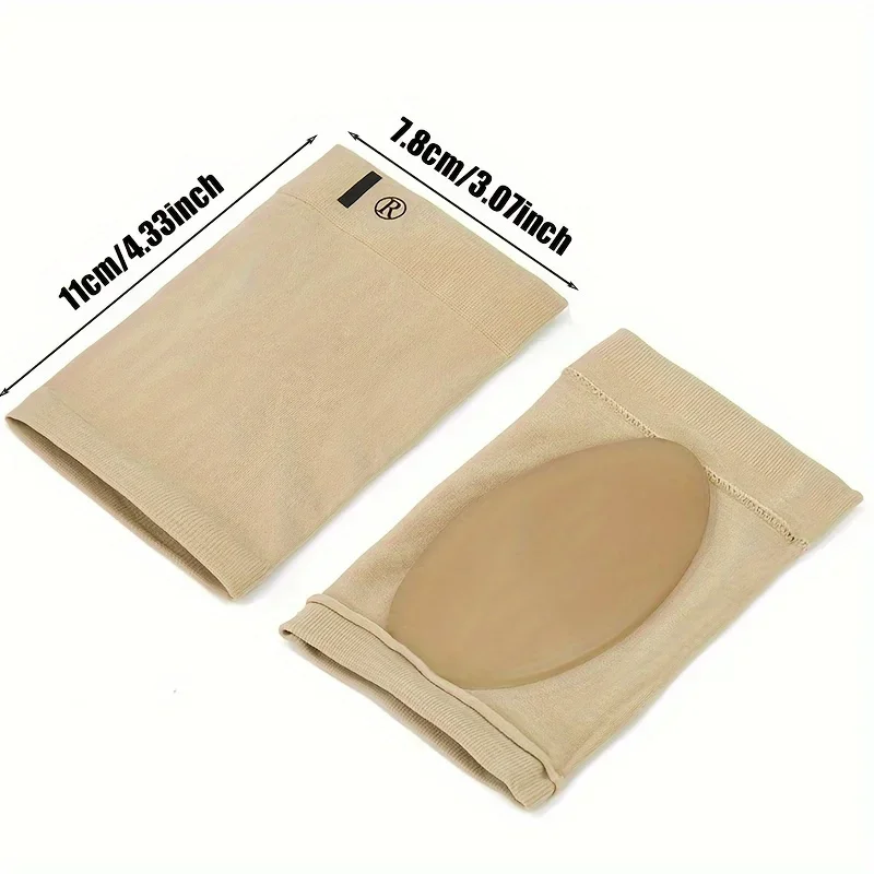 Um par de mangas de suporte de arco vegetal com almofadas de gel – suportes de compressão para homens e mulheres, aliviando a dor nos pés chatos