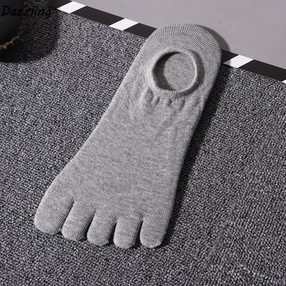 

Fashion Cotton Men's Five Toe Socks Sport Sock Simple Five Finger Invisible Socks Soft Breathable Men