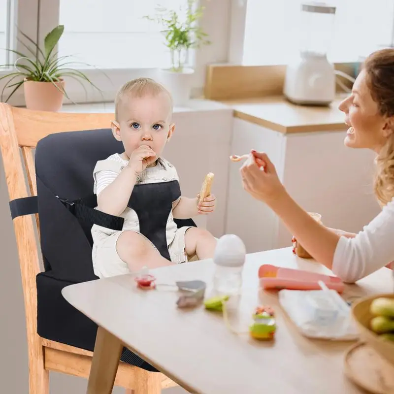 Portable Baby Kids Booster Seats Cushion Highchair Cushion Baby Chair Bag Foldable Infant Travel Booster Seat High Chair