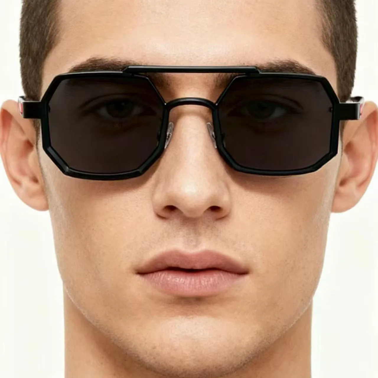 

Retro Small Polygon Sunglasses Men Women Metal Frame Octagonal Shades Steampunk Double Bridge UV400 Fashion Eyewear