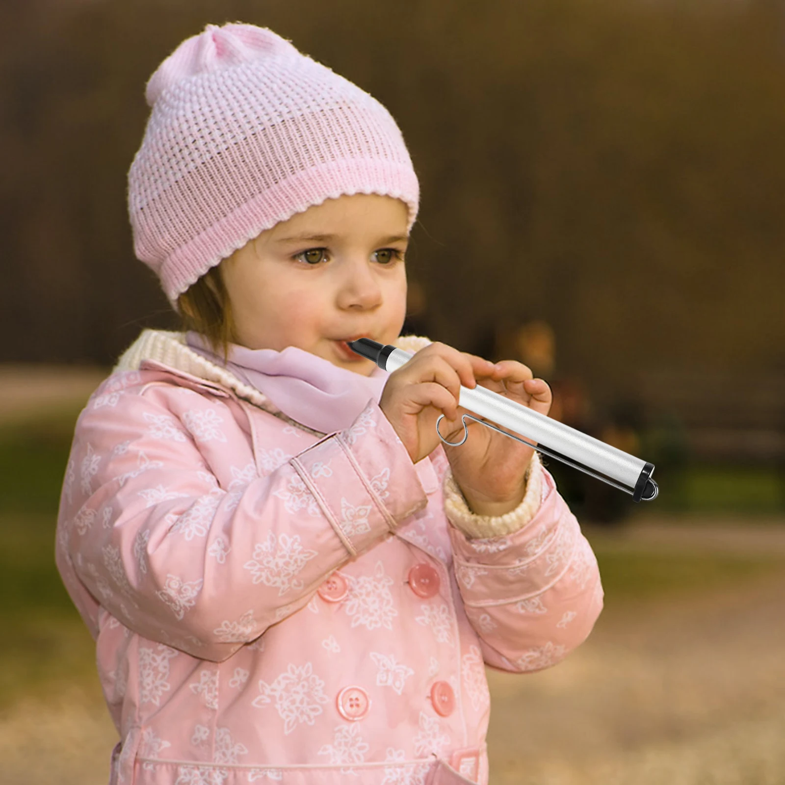 

Sliding Whistle Tube Noise Maker Stick Slide Flute Aluminum Alloy Silver Color Kids Toy Musical Instrument Short Flute