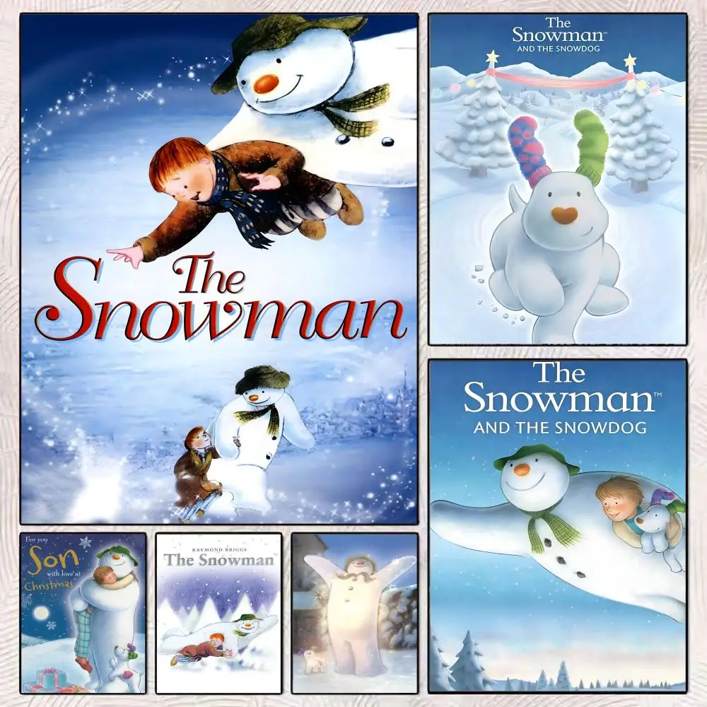 

Cartoon The Snowman and the Snowdog Poster HD Art Mural Wallart Waterproof Vintage Print Decor for Home Decoration DIY Durable