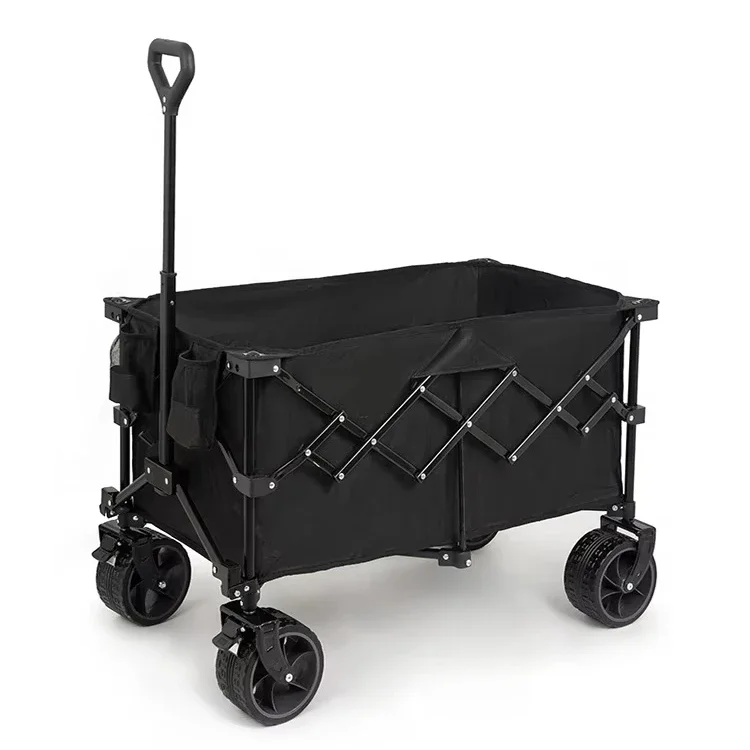 PoeticExist Outdoor Utility Four wheels Best  Portable Collapsible Convenient Folding Electric Camping Picnic Cart Trolly Wagon