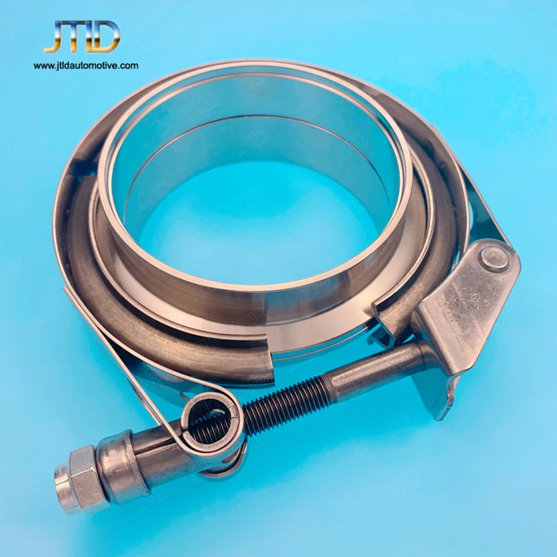 3 Inch Stainless Steel Exhaust Quick Release V Band Clamp Male Female Flange Assembly Turbo Downpipe Kit