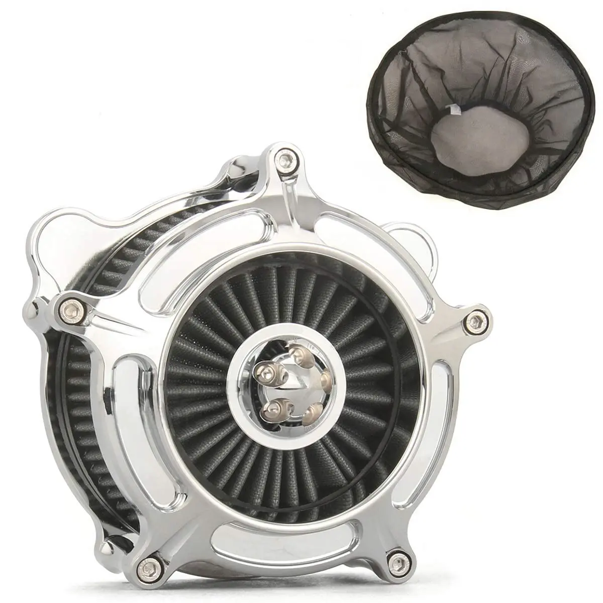 Washable air filter Chromed Spike AIR CLEANER intake