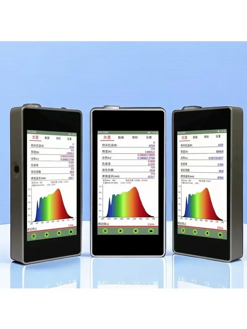 Spectral illuminance meter, spectrometer, color temperature meter, color tolerance tester