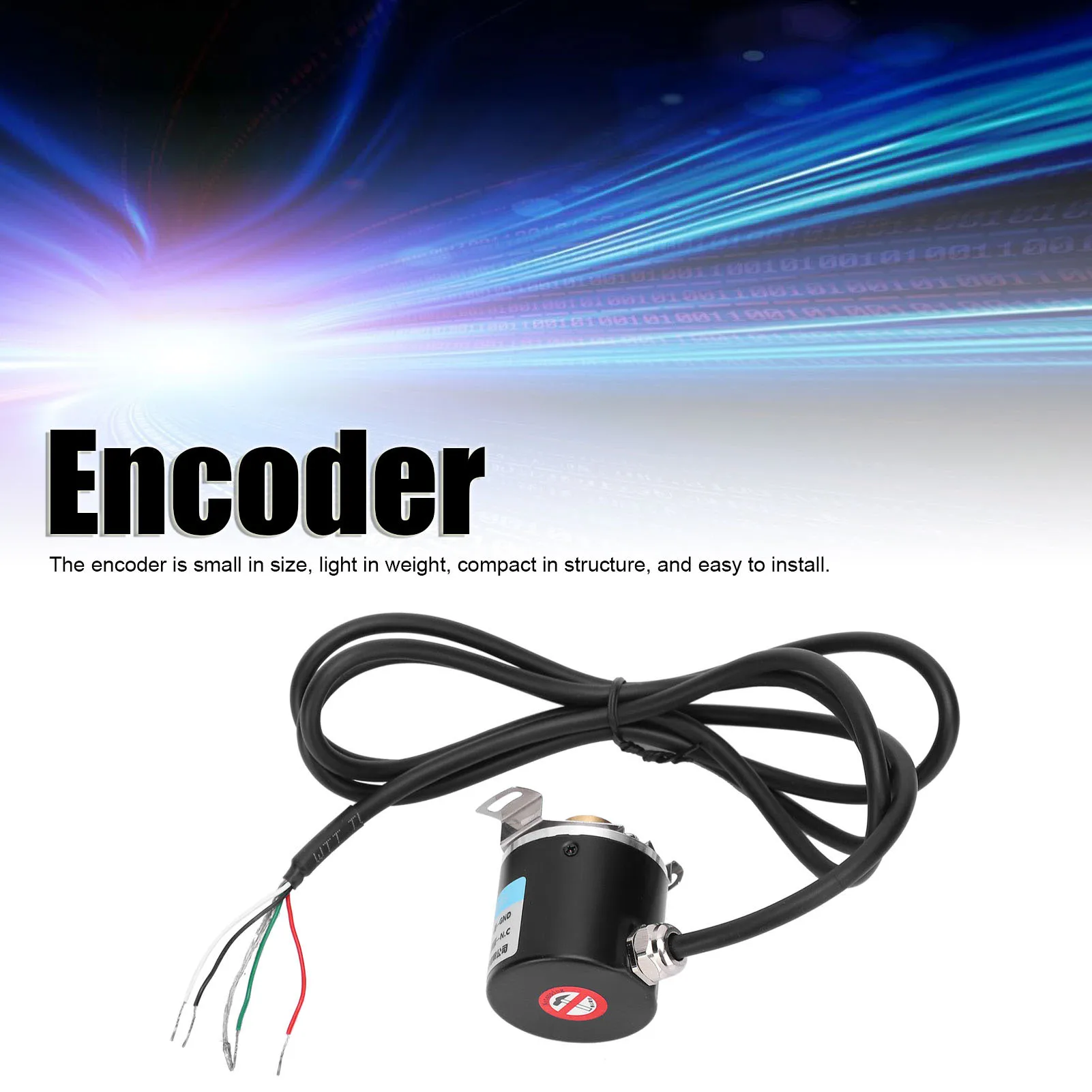 

6mm Encoder Hollow Shaft Encoder 2‑Phase Mechanical Power Parts 30KHZ DC5‑24V Mechanical Power