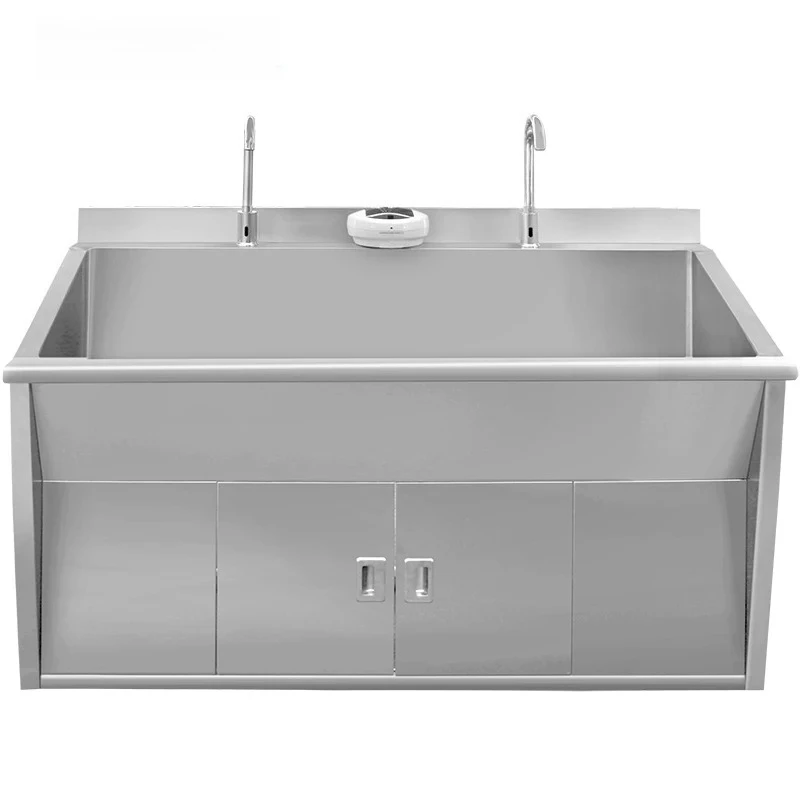 

SKH036 Stainless Steel Tap Metal Medical Washing Sink With Inductive Taps