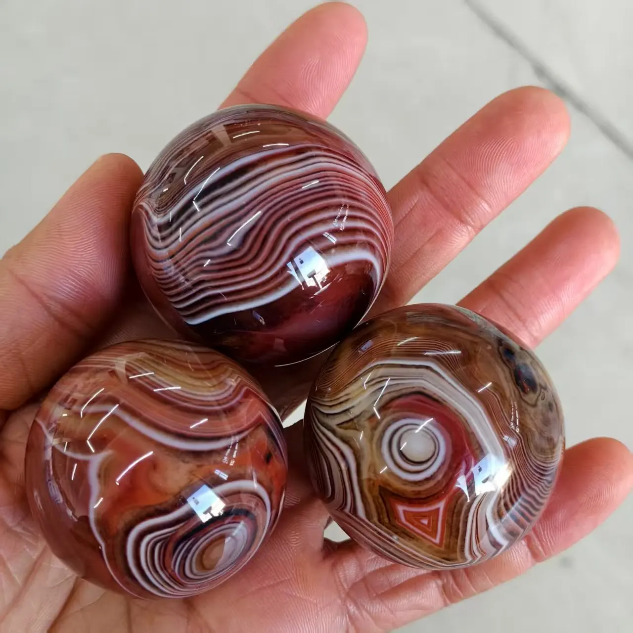 Natural Madasga Filamentous Agate Balls, Quartz Crystal Filamentous Agate Balls, Health Care Balls, Mineral Therapy