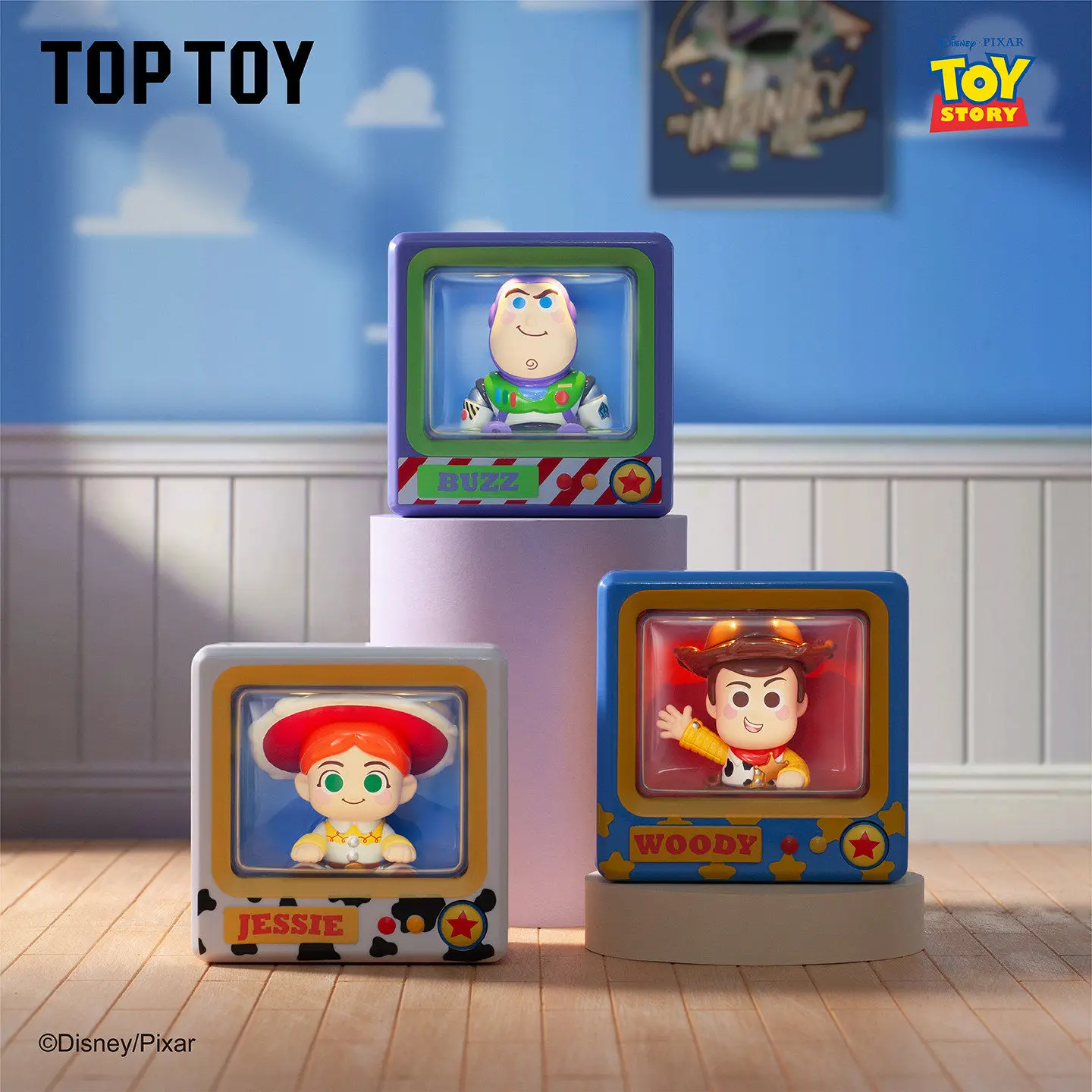 New TOPTOY Disney Pixar Toy Story Mini Tv Series Blind Box Figure