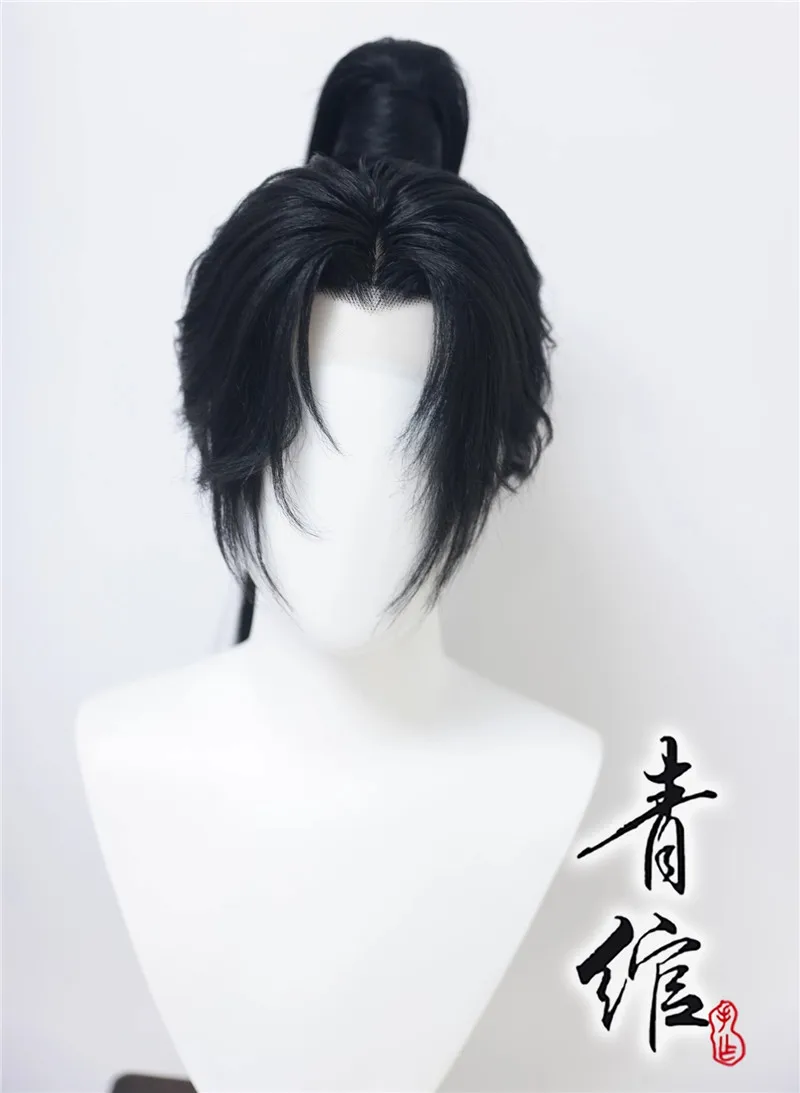 Styled Shiyi Princess Cosplay Wigs Female Anime Cartoon Lace Black Long Cos Wig Hair for Role Play Halloween Party Performance