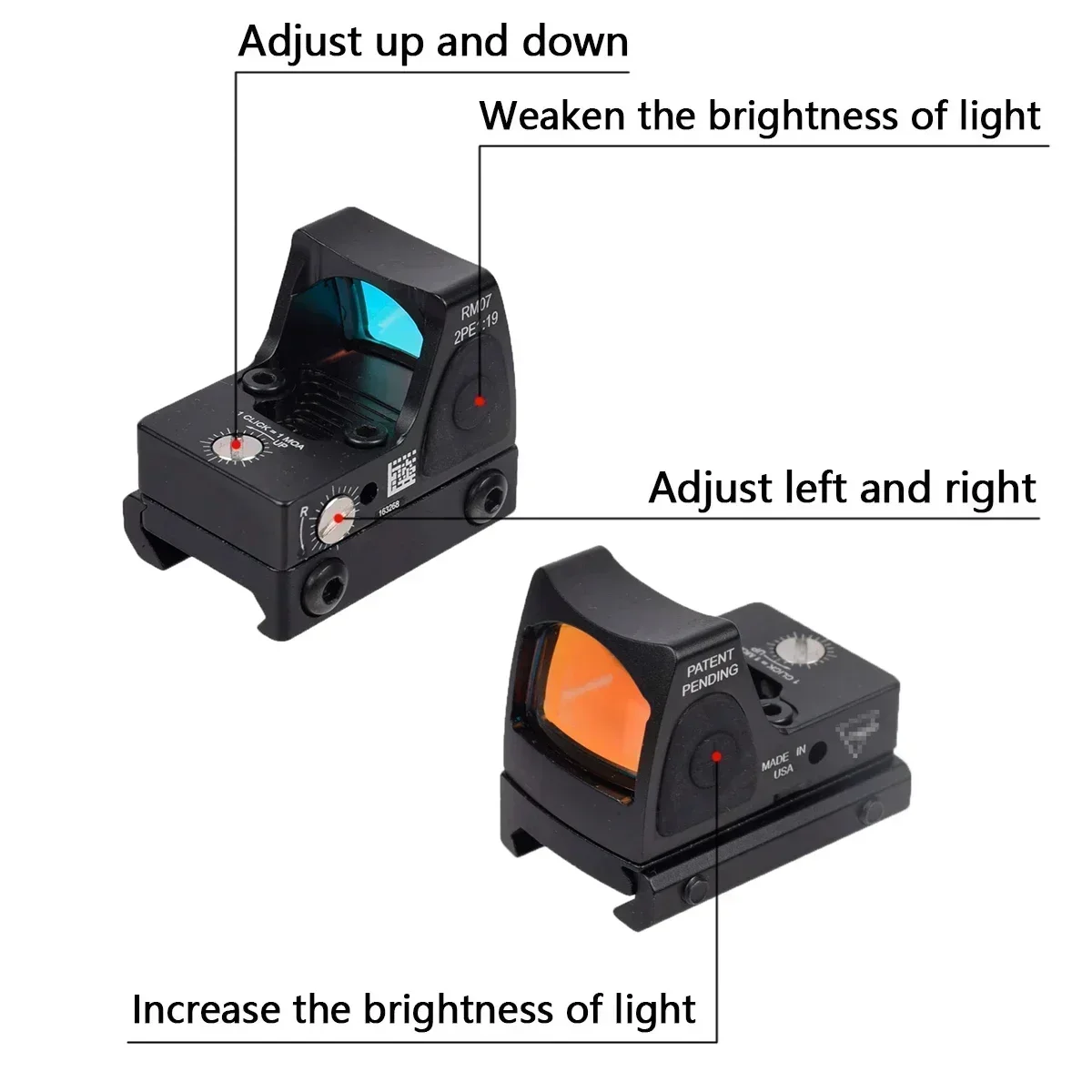 RMR Red Dot Tactical Taurus Pistola G2 G2c G2s G3 PT111 Sight Rifle Reflex Sight Scope 9mm Fit 20mm Rail For KWA KSC Glock