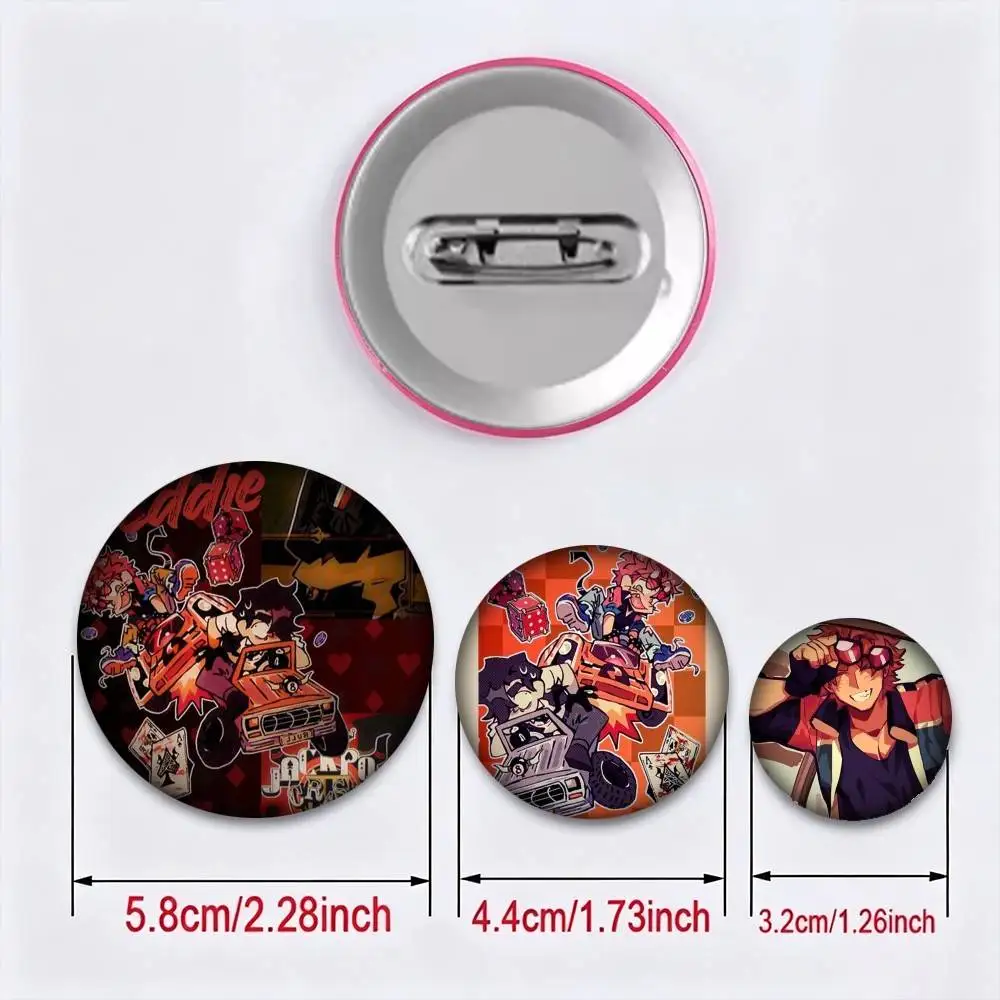 Benny Jackpot Crash Course Eddie Round 25mm 32mm 44mm 58mm 75mm Brooches Badges Pins for Accessories Gift
