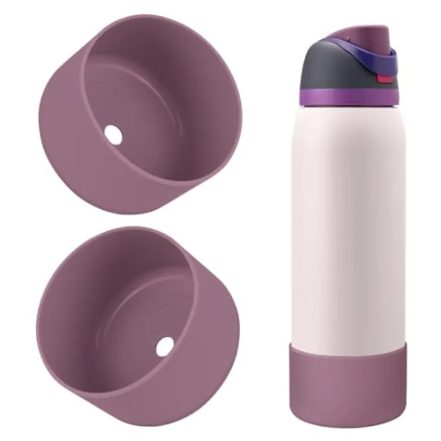 

2PCS Silicone Water Bottle Boot, Compatible with Owala 40, Protective Anti-Scratch and Anti-Dent No Noise Sleeve Cover for Free