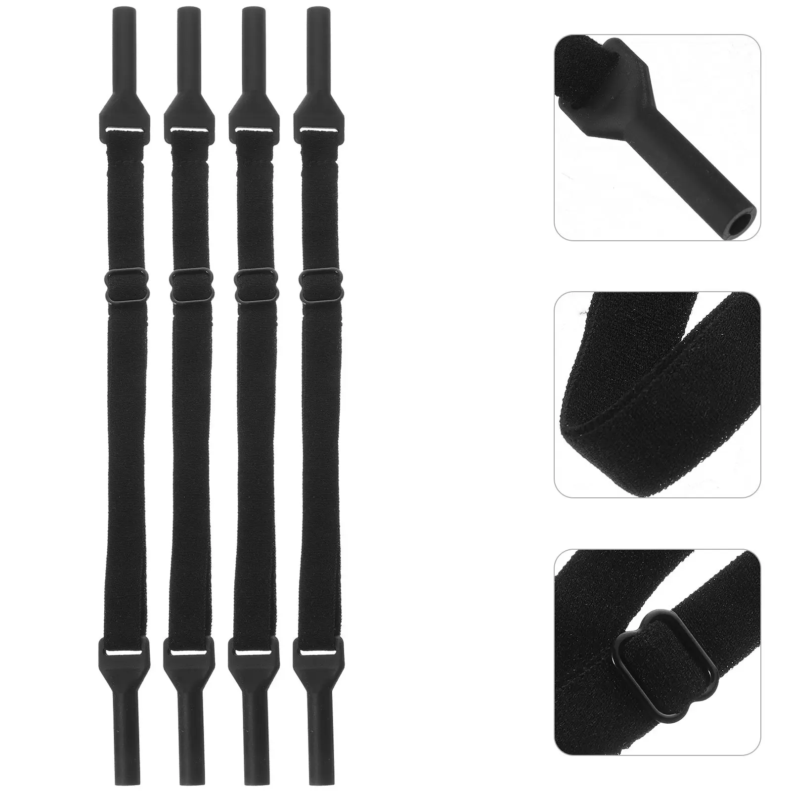 

Набор из 4 регулируемых ремешков-держателей для очков (противоскользящие) для женщин, мужчин и детей – удобные для повседневного использования, для солнцезащитных очков