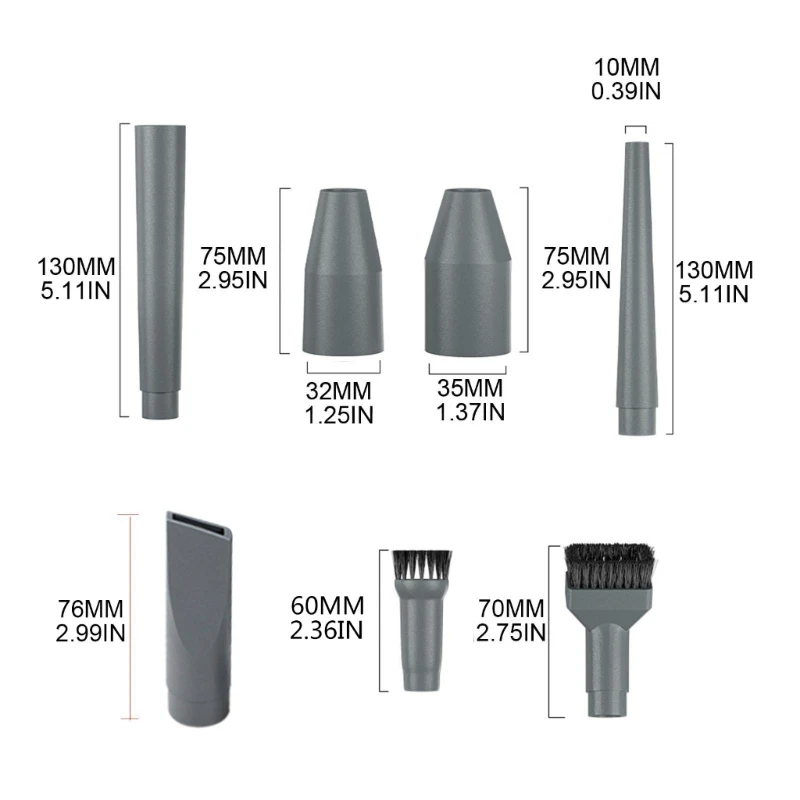 CPDD Substituição Escovas Bico Casa Fenda Acessório para 32mm/35mm Aspirador Pó Acessórios Peças Reposição 9 Pçs/set