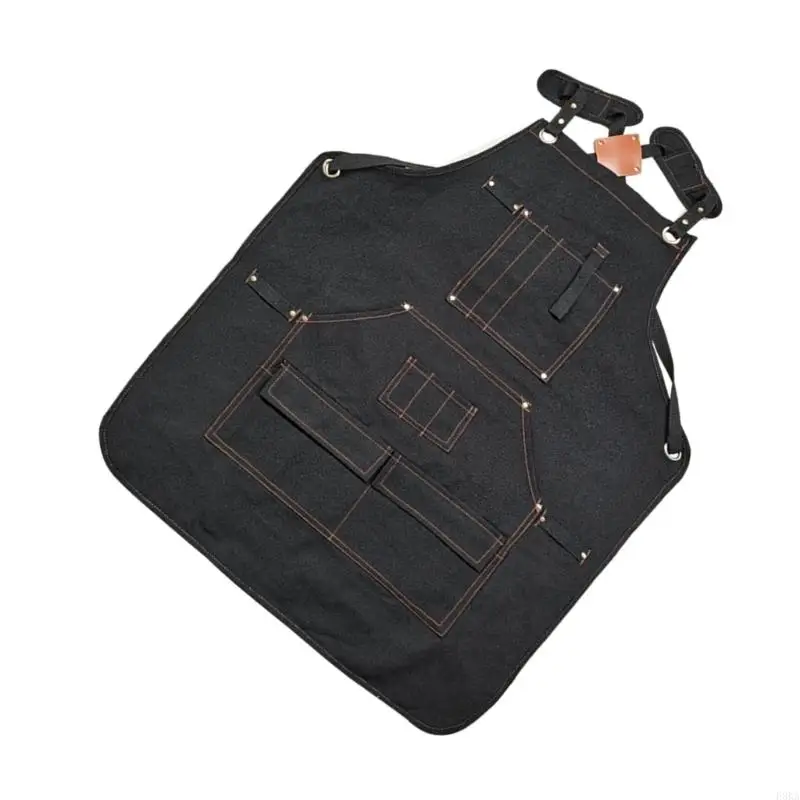   Tool Apron Adjustable Crosses Back Apron for Men Women with Hand Tool Pockets