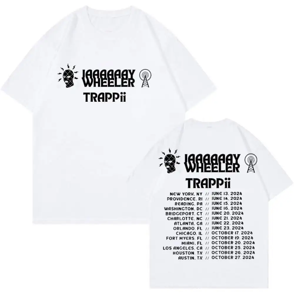 Jay Wheeler TRAPPii 2025 Tour Merch 100% Cotton Short Sleeve T-shirt Unisex Fashion Crew Neck Top Breathable Comfortable