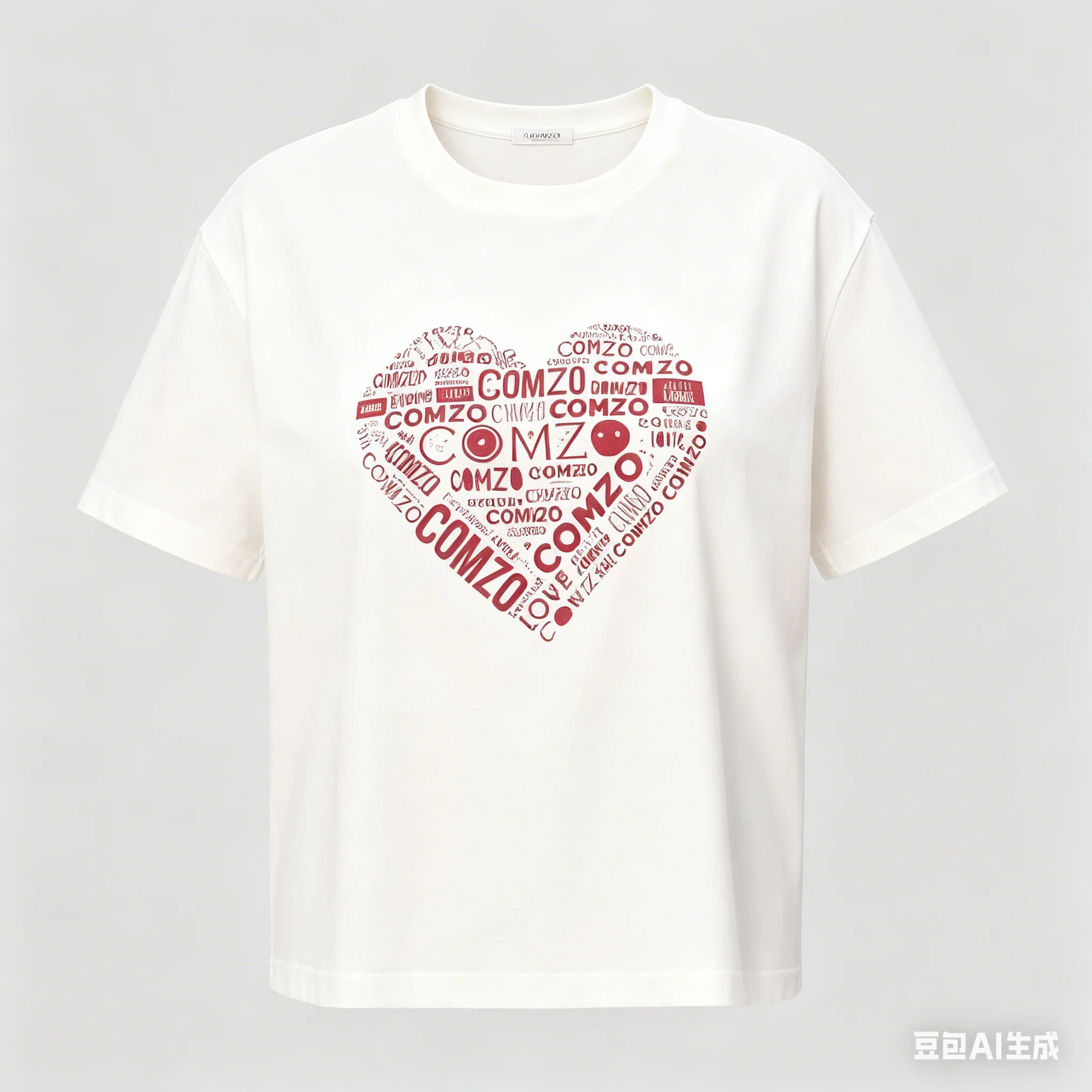 Chic Design Heart Print Oversized Plus Size Cotton T-Shirt Sweet Cute Women Streetwear Graphic Tees Summer Couples Russian Style