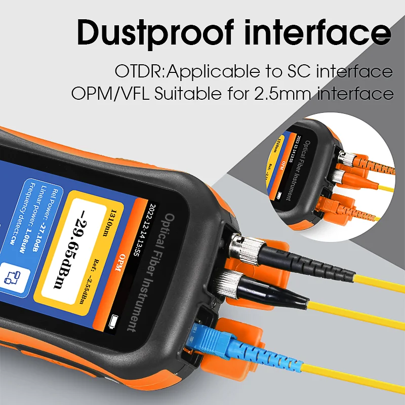 Summitek NK2800 Mini OTDR Meter Optical Time Domain Reflectometer Ftth Optical Fiber Tester with VFL OPM LS Event Map
