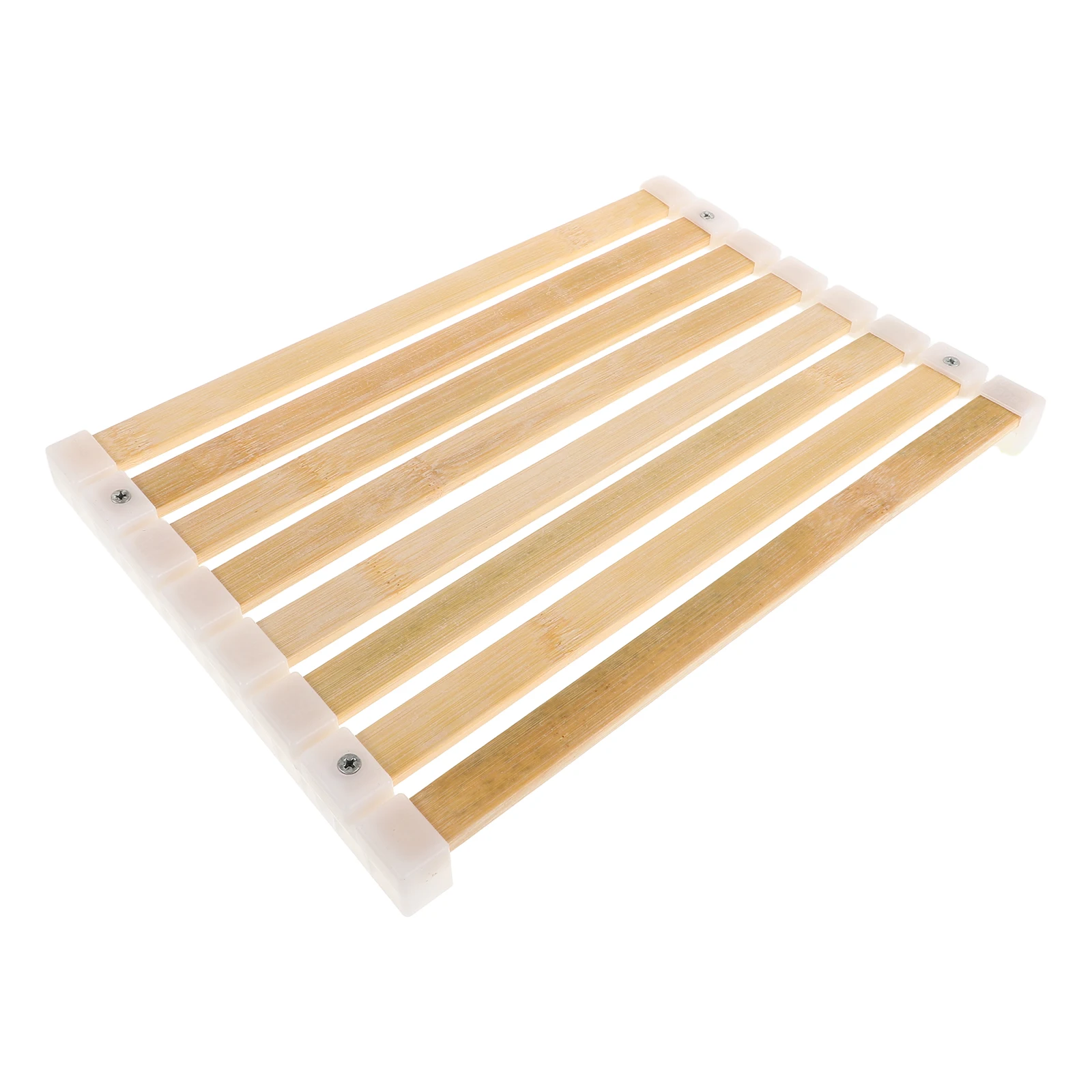 

Sauna Cushion Dish Drying Rack for Kitchen Counter Bamboo Rugs Backrest Wooden Shower Mat