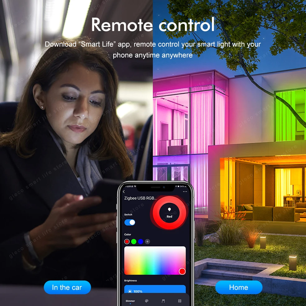 Tuya Smart Wifi USB Led Strip Light Controller Zigbee RGB RGBW RGBWW Dimmer Switch For DC5V Led Tape Work With Alexa Google Home