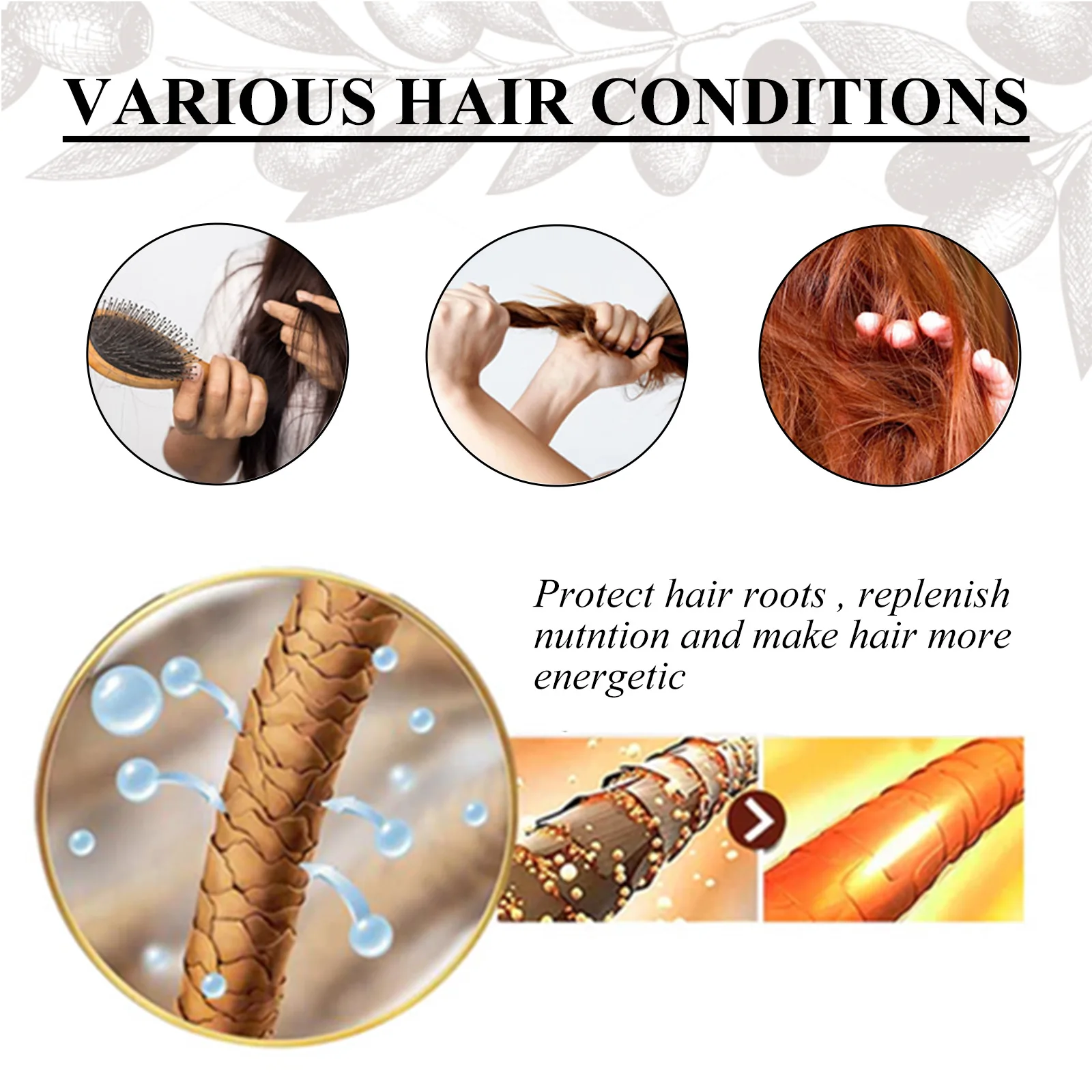 Argan Oil Hair Capsules Hair Care Oil For Hair & Scalp Repairing For Maltreated Damaged Hair Smoothing Moisturizing 1g*10pcs