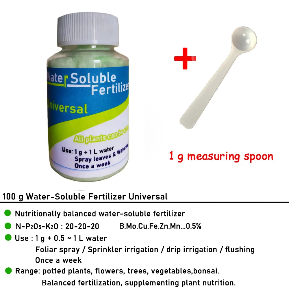Water-Soluble Fertilizers for Garden Bottled Professional Flower Containing Phosphorus & Potatoes Universal Plant Food NPK 100g