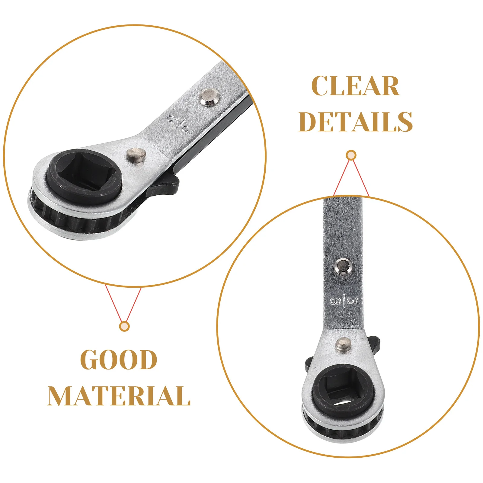 Automotive Hexagonal Ratchet Wrench Dual-Use Small Compact Lightweight Reversible Quick Ratchet Socket Wrench Air Conditioner