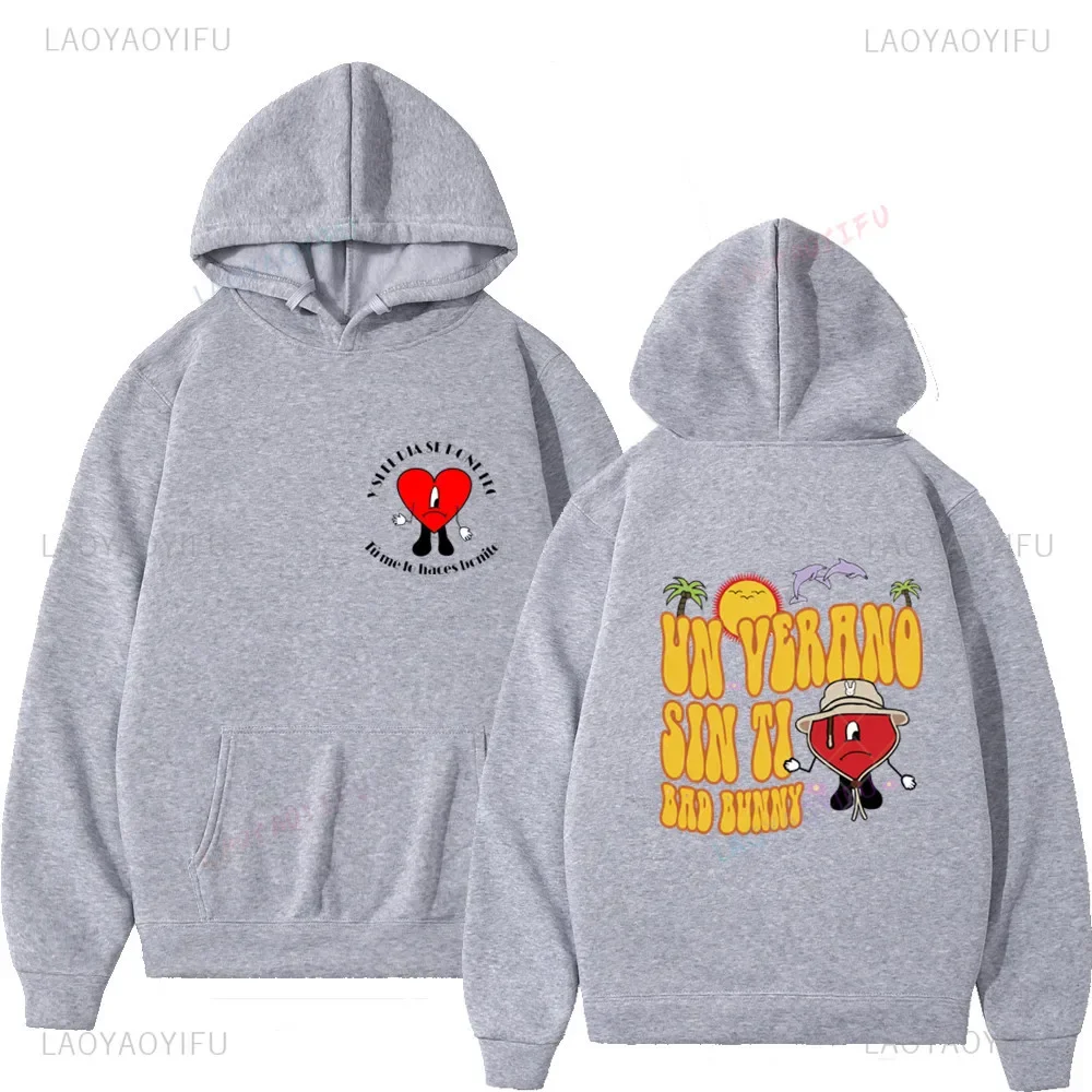 الهيب هوب باد الأرنب UN VERANO SIN TI مطبوعة امرأة الرجال هوديي Harajuku كنزة صوف الذكور رياضية هودي الملابس القمم