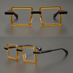 Acetate Eyeglasses Frame Square Shape Design Women Men Vintage Retro Prescription Lens Eyewear 2285 Optical