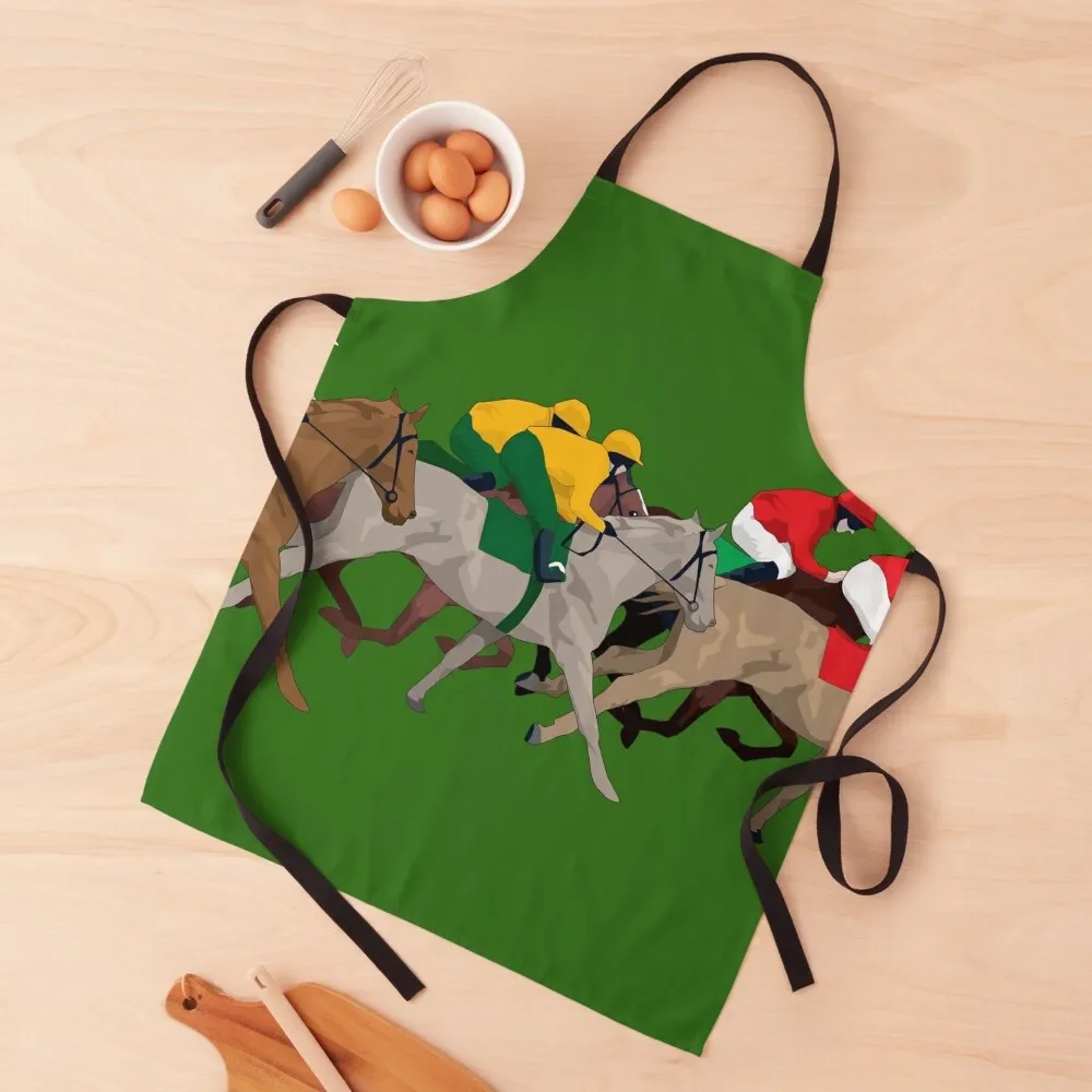 

Horse race Apron Cute Kitchen cook wear Apron