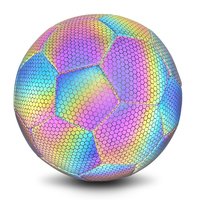 Reflective Soccer Ball Size 5 Night Glow in the Dark Football Luminous Balls Sports League Match Training Balls