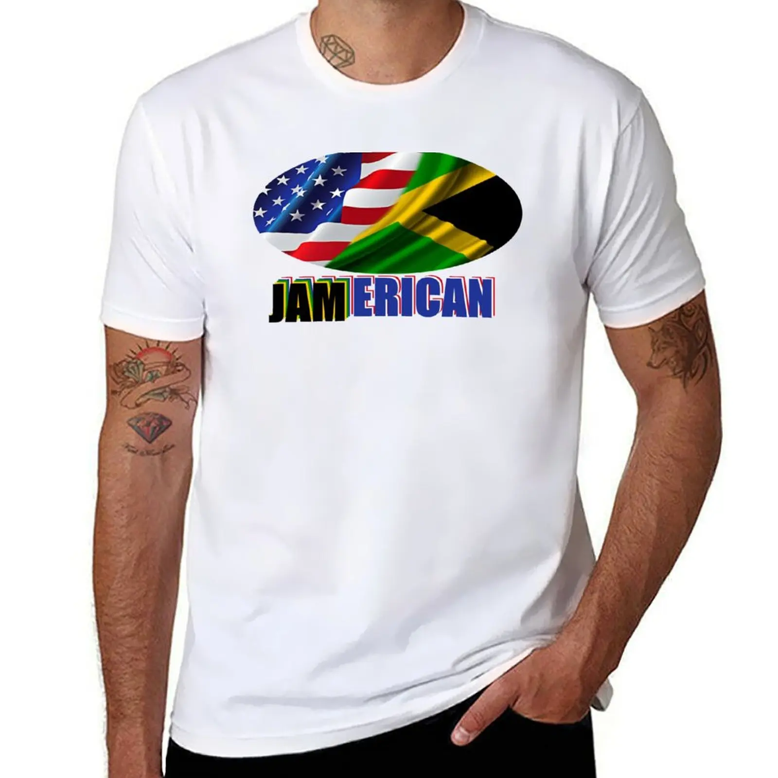 

Jamerican Gift Flag Design T-Shirt man t shirt cotton anime tshirt cotton t shirt man T-shirt