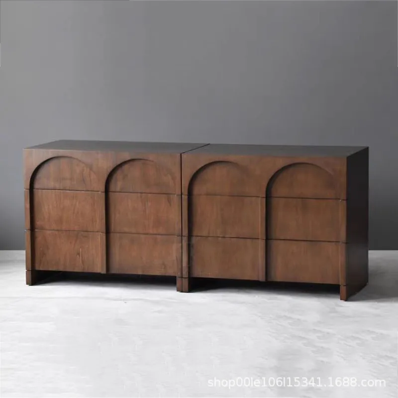 Simple Nordic retro restaurant hotel drawer chest side cabinet storage decorative cabinet