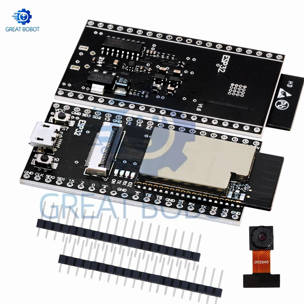 ESP32-WROVER Board with Camera ESP32 CAM Camera Module Wi-Fi Bluetooth Module for Arduino IDE C Python Code GC2640