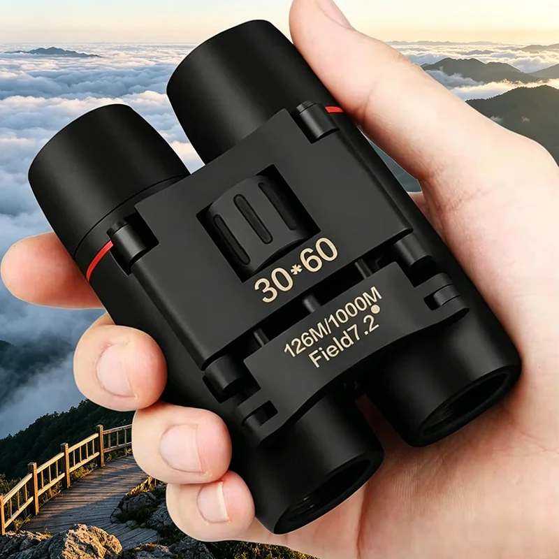 Foldable 30x60 Binoculars 1000M Long Distance Waterproof Dustproof Portable For Camping Watching Concerts Hiking Hunting Sports