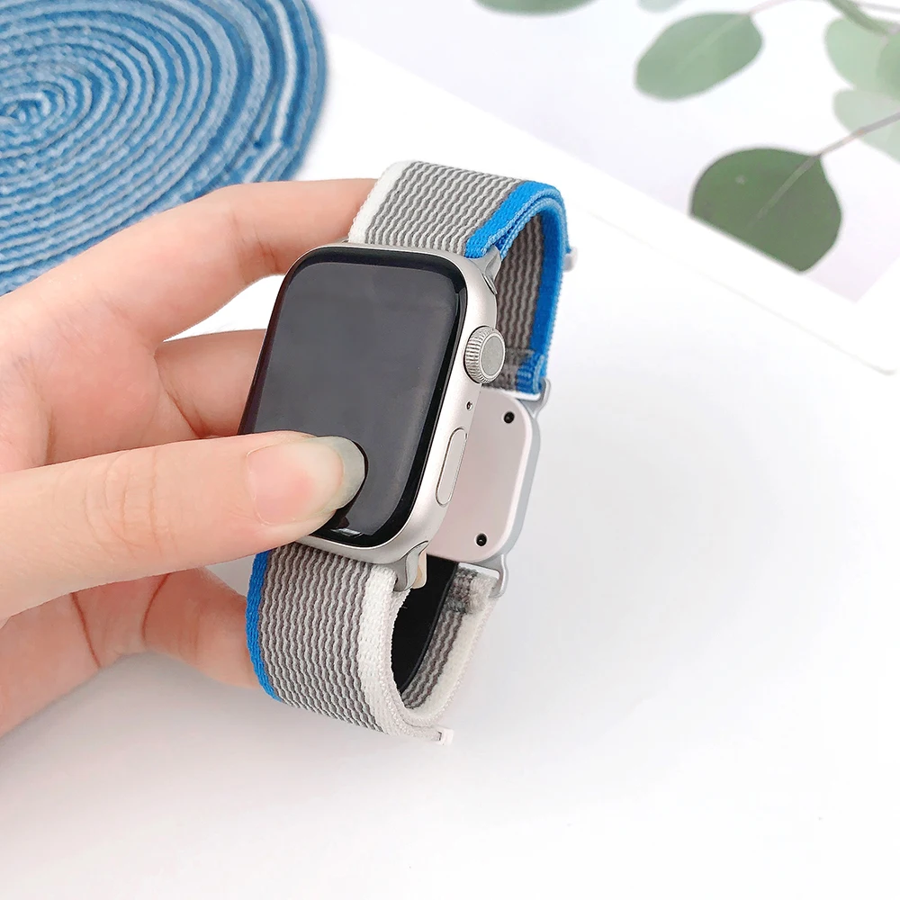 Correa Trail loop para Apple watch, banda de 44mm, 49mm, 45mm, 42mm, 41mm, 40mm, SE puede cargar pulsera iWatch Series 3, 4, 5, 6, 7, SE, 8 Ultra