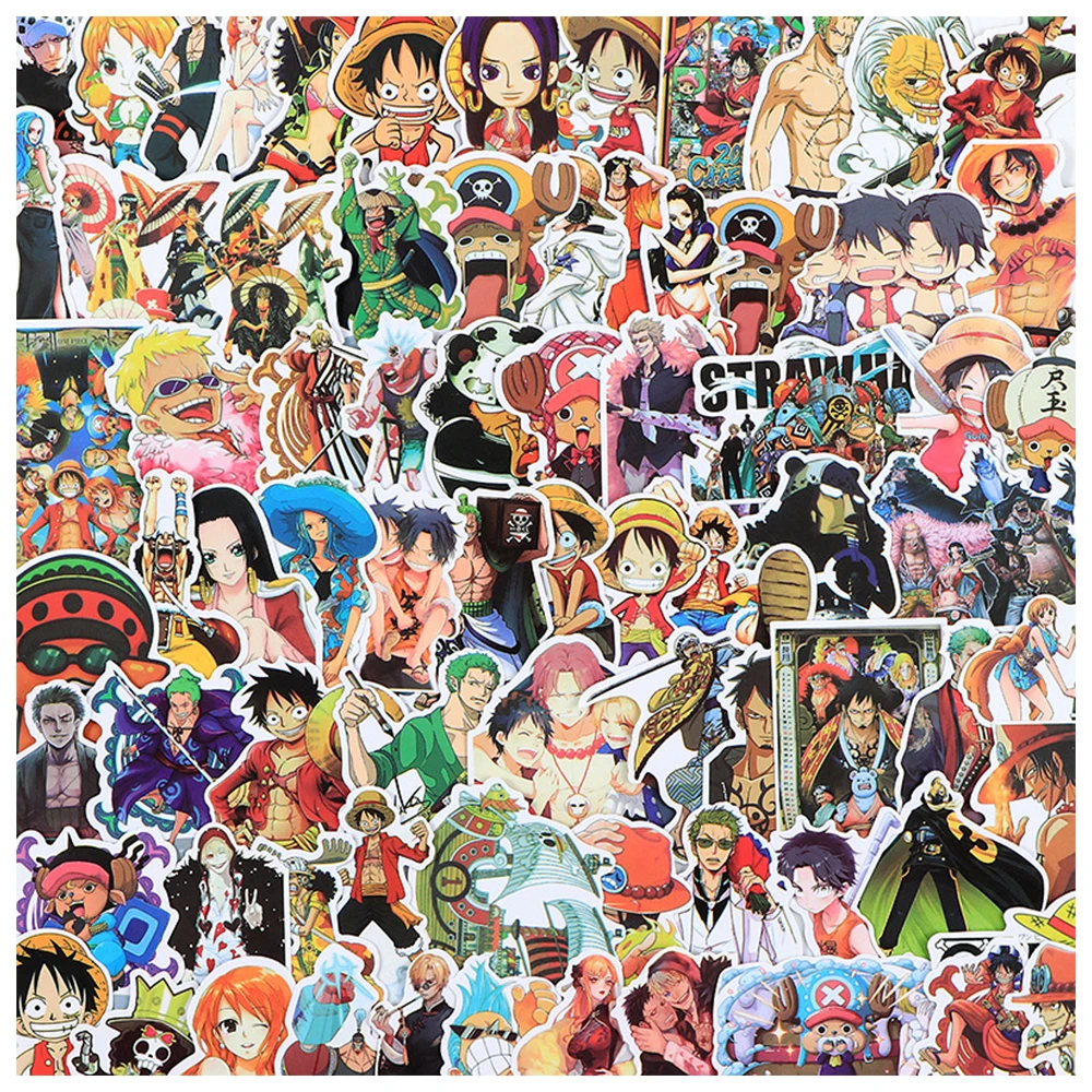 10/30/60/120pcs ONE PIECE Chopper Zoro Luffy Anime Stickers Decals DIY Laptop Skateboard Motorcycle Waterproof Kids Cool Sticker