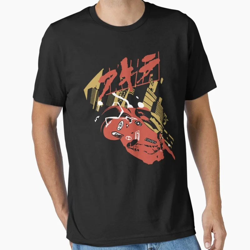 

80s Retro Anime Akira japan manga printed Short-sleeve crewneck T-shirt for men Large size Adult S-6xl Tops
