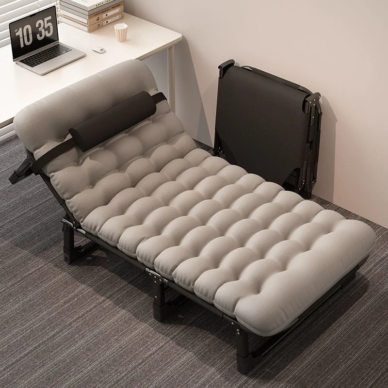 2025 new high-value lightweight folding bed thickened new dual-purpose recliner office lunch break widened lazy bed