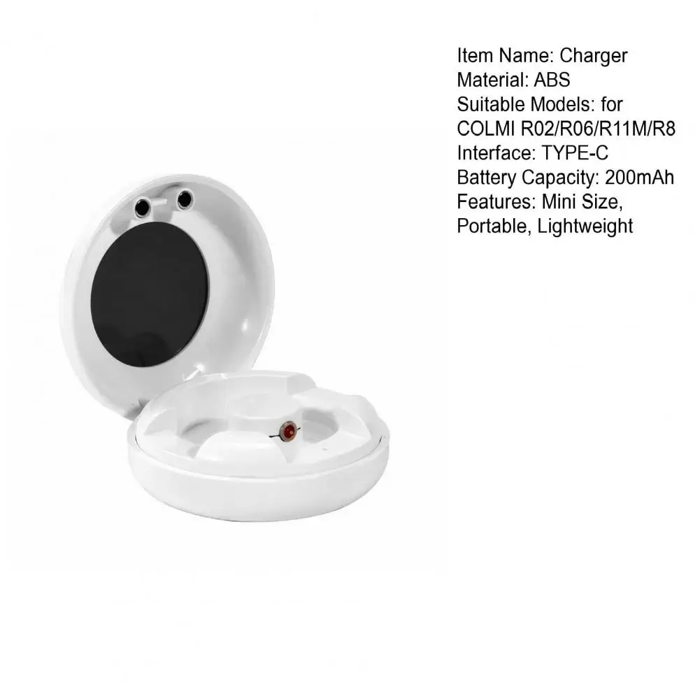 Caricatore per braccialetto intelligente da 5 cm Carica rapida Protezione da sovratensione Scatola per caricabatterie ad anello intelligente portatile compatta per COLMI R02/R06/R11M/R8