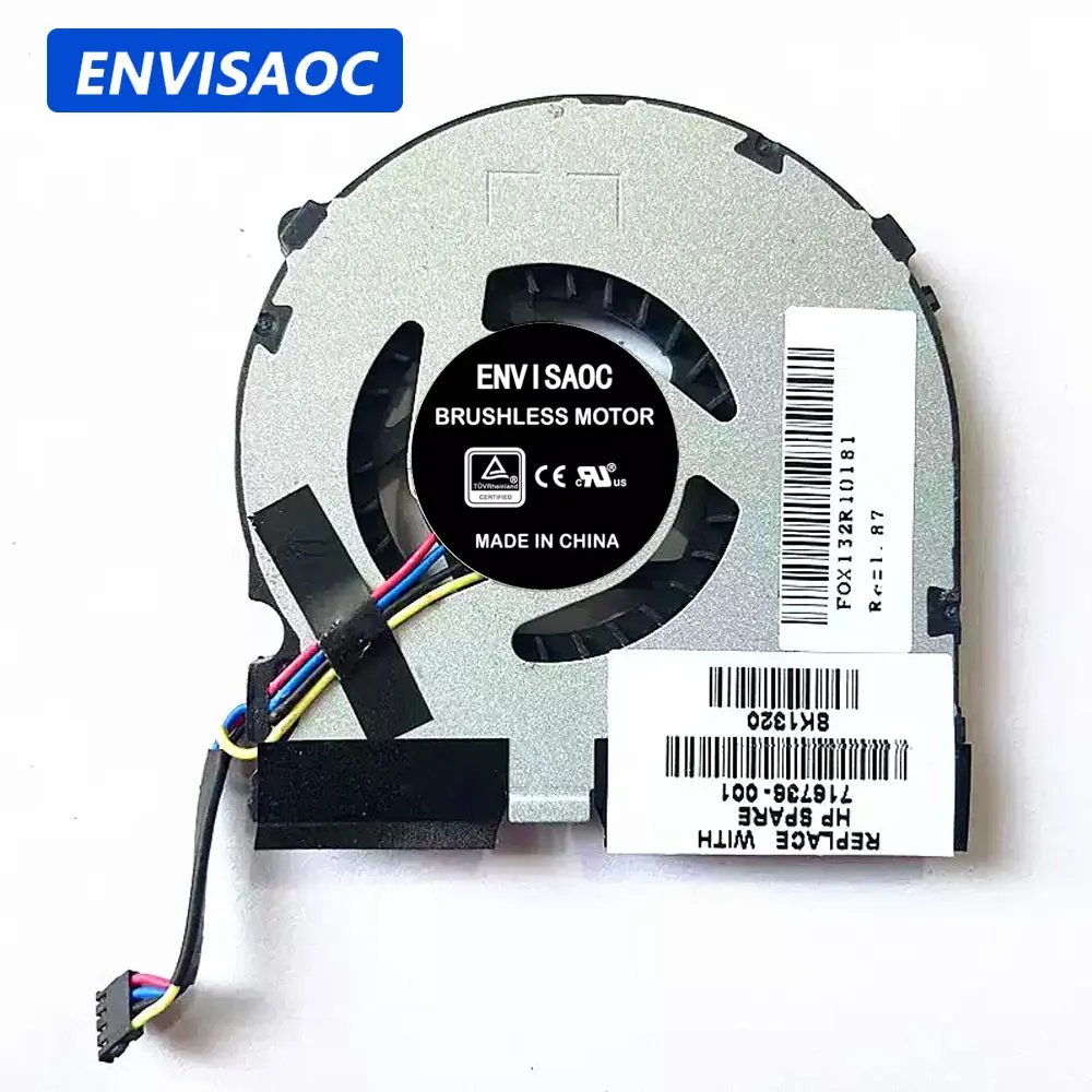 Ventilador de Resfriamento de CPU OEM para HP EliteBook Revolve 810 G1 810 G2 810 G3 Tablet Laptop, Dissipador de Calor 753716-001 KSB05105HB-CF50