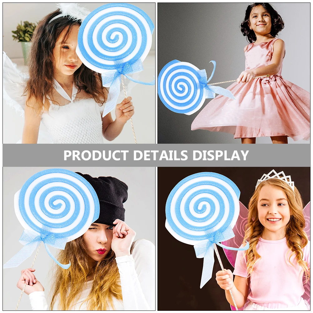 

Foam Lollipop Props Giant Blue Size Decorative Fake Candy Accessories for Party Scene Christmas Birthday Reusable