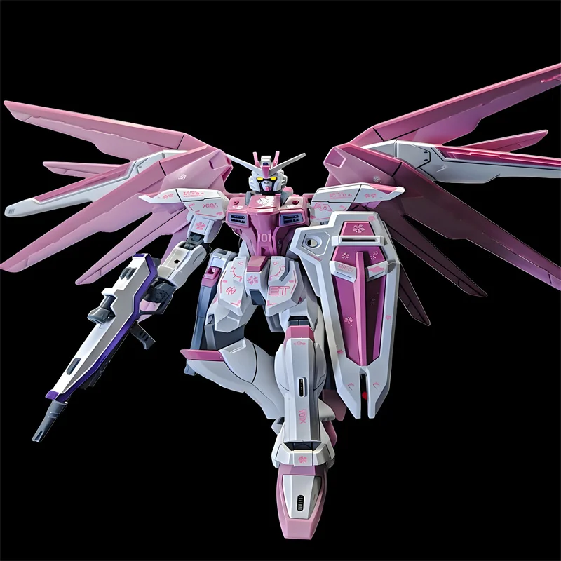 HG 1/144 ZGMF-X10A Freedom Freshman Ver. Esquema de Cores Flor de Cerejeira Modelo de Montagem Mecha Bonecos de Ação de Anime Presente Figura de Anime