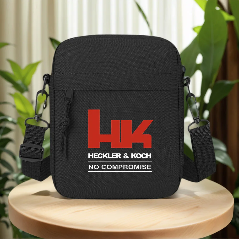 HK red bold logo text Men Crossbody Bag Single Shoulder Women Cartoon Anime Film Printing Design Unisex