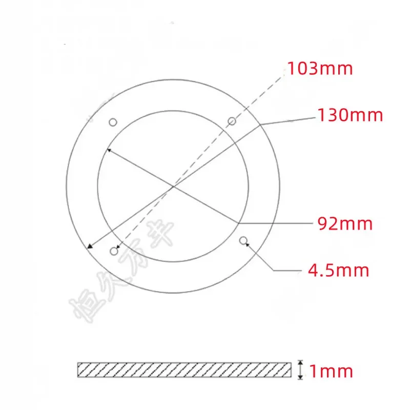 130x92x1mm 360 degree dial Steel disc Stainless steel Dial angle measurer tool