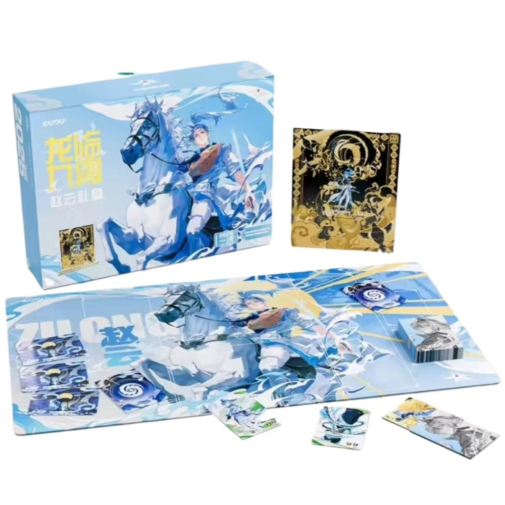 KAYOU Dragon-Themed Collectible Trading Card Series Blue Fantasy Horse and Gold Cloud Artwork Anime-Inspired Collection