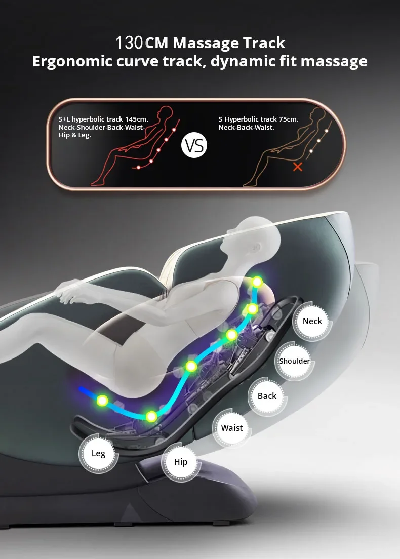 เก้าอี้นวด Zero Gravity Electric ราคาถูกกลับ Shiatsu นวด Full Body 3D Recliner SPA Gaming Office หรูหรา