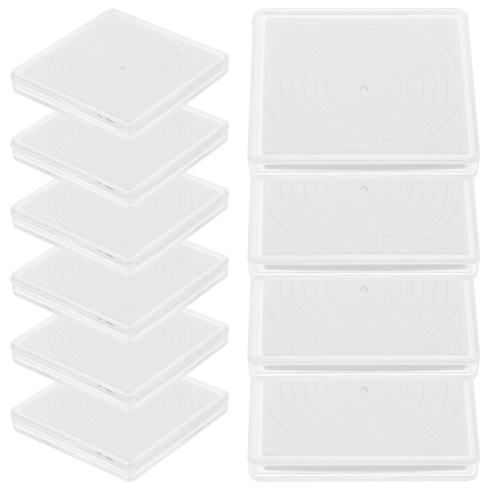

10pcs Coin Storage Box Clear Lid Adjustable Small Square Collector Holder Organizer Capsule Durable Dustproof Practical Coin